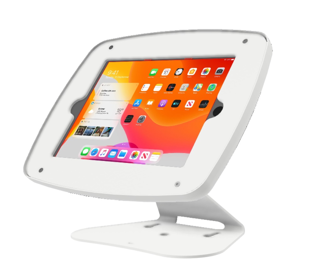 Taunton Tech Angled Base Desktop iPad Stand White Universal