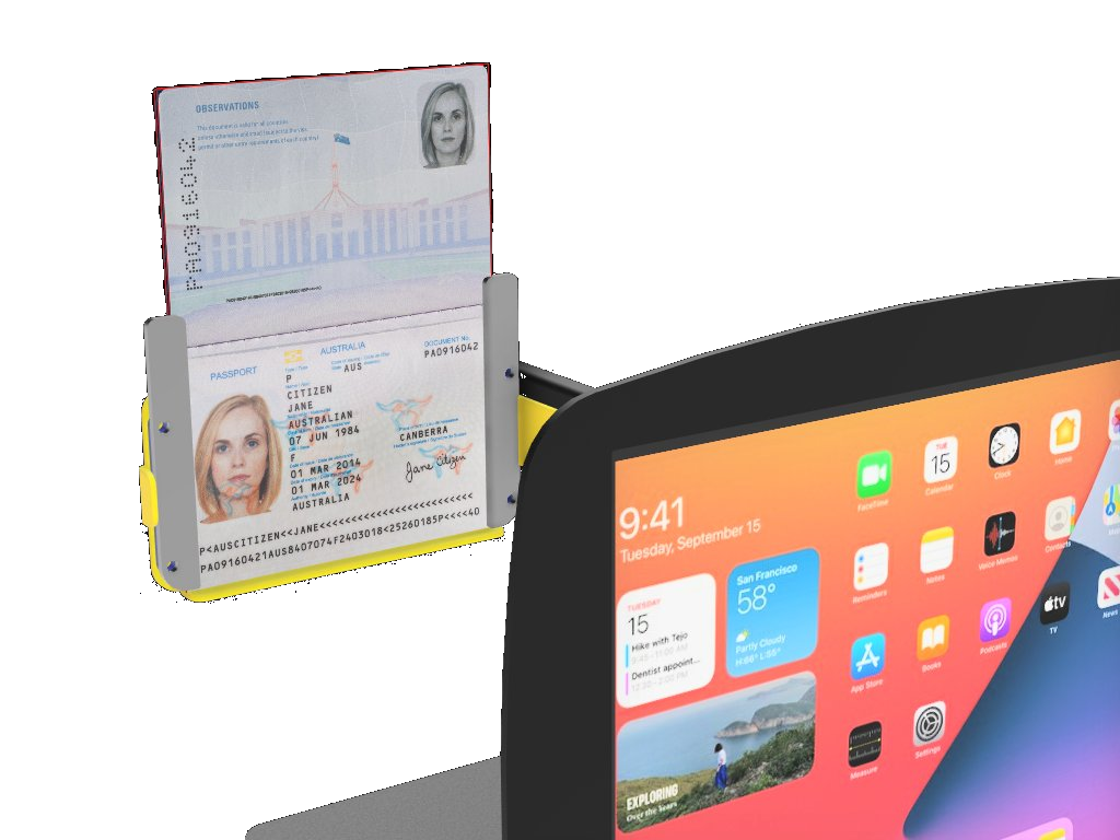 Passport scanning detail — Taunton Tech NT Government stand